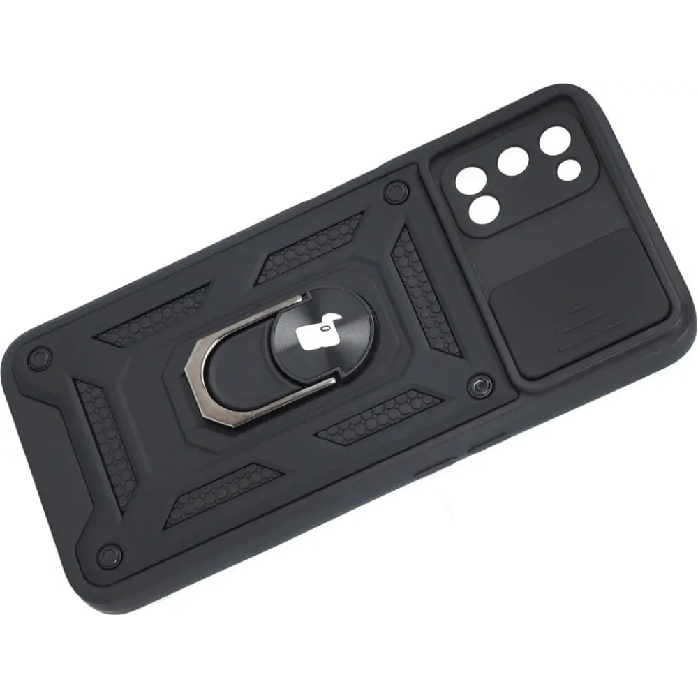 Etui Bizon Case CamShield Ring do Oppo A52/ A72/ A92 czarne