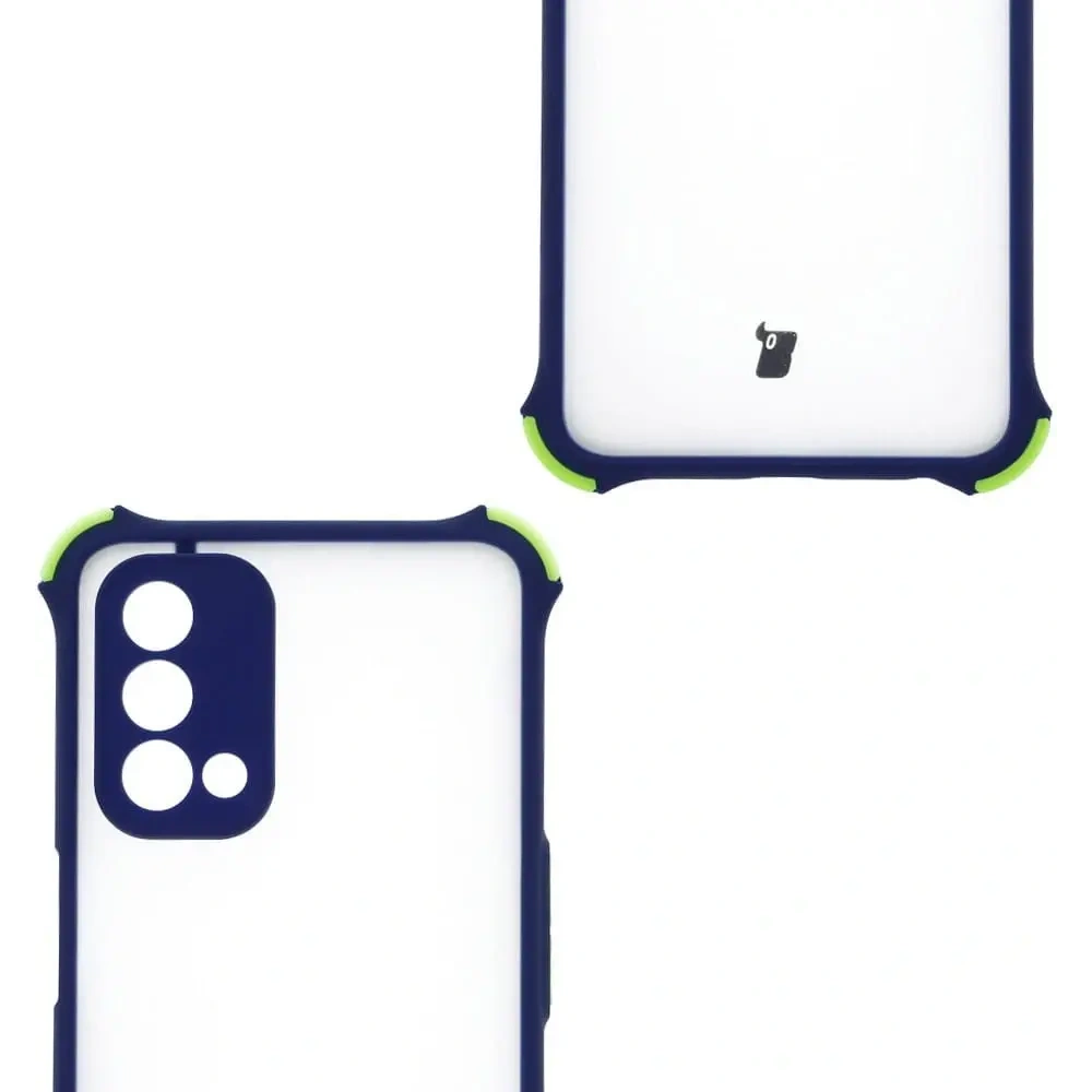 Etui Bizon Case AntiShock Hybrid do Oppo A93 5G / OnePlus Nord N200 5G granatowe