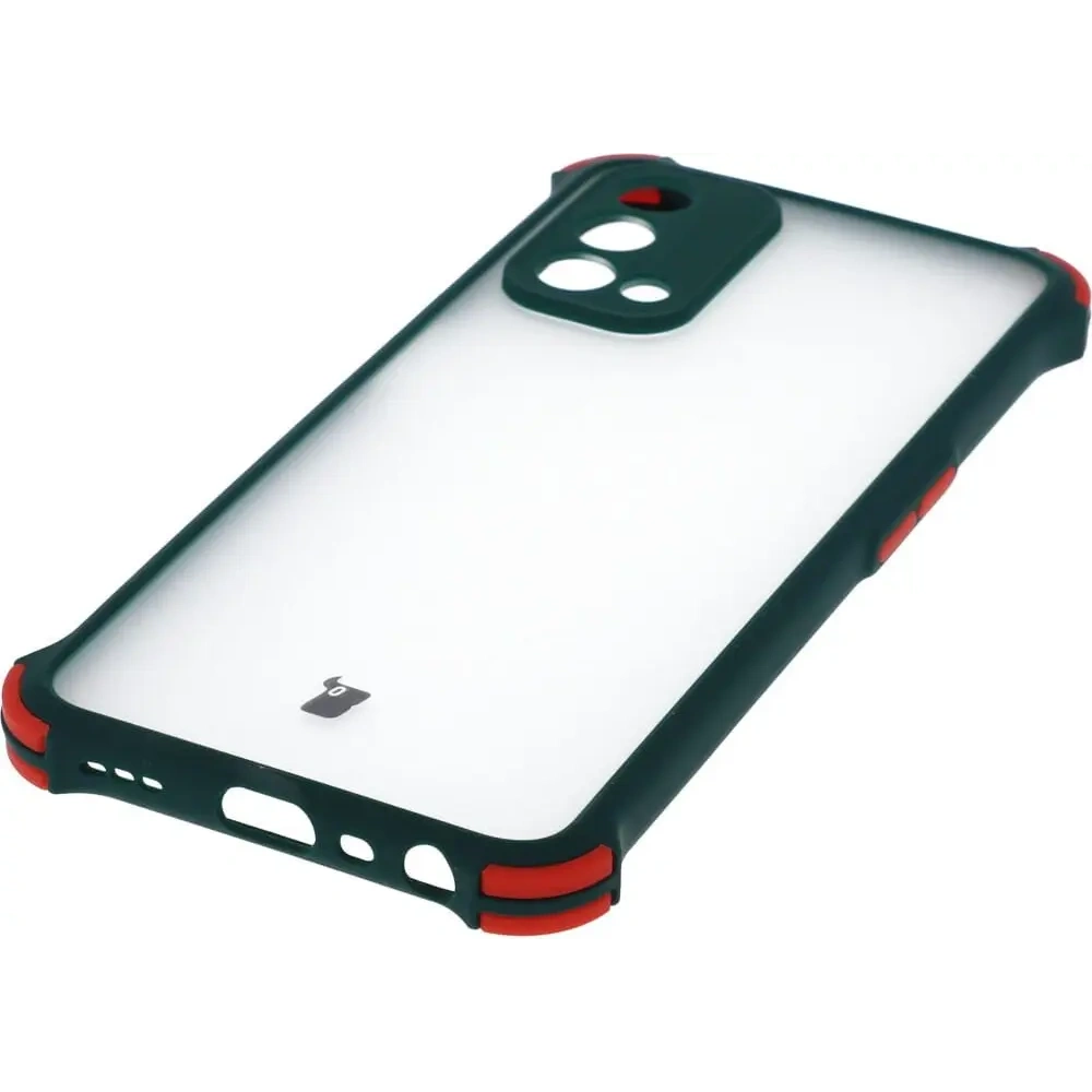 Etui Bizon Case AntiShock Hybrid do Oppo A93 5G / OnePlus Nord N200 5G ciemnozielone