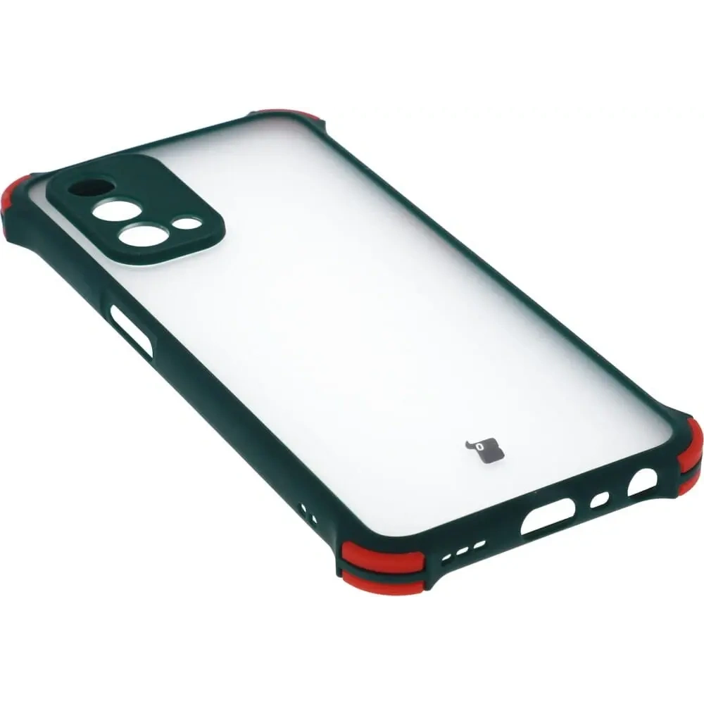 Etui Bizon Case AntiShock Hybrid do Oppo A93 5G / OnePlus Nord N200 5G ciemnozielone