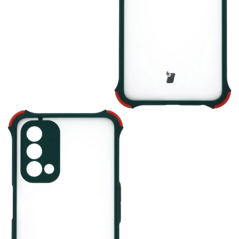 Etui Bizon Case AntiShock Hybrid do Oppo A93 5G / OnePlus Nord N200 5G ciemnozielone