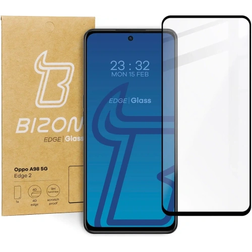 Kup Bizon Glass Edge 2 Oppo A98 fekete - BIZ619 - {ean13} - Sklep Home Screen