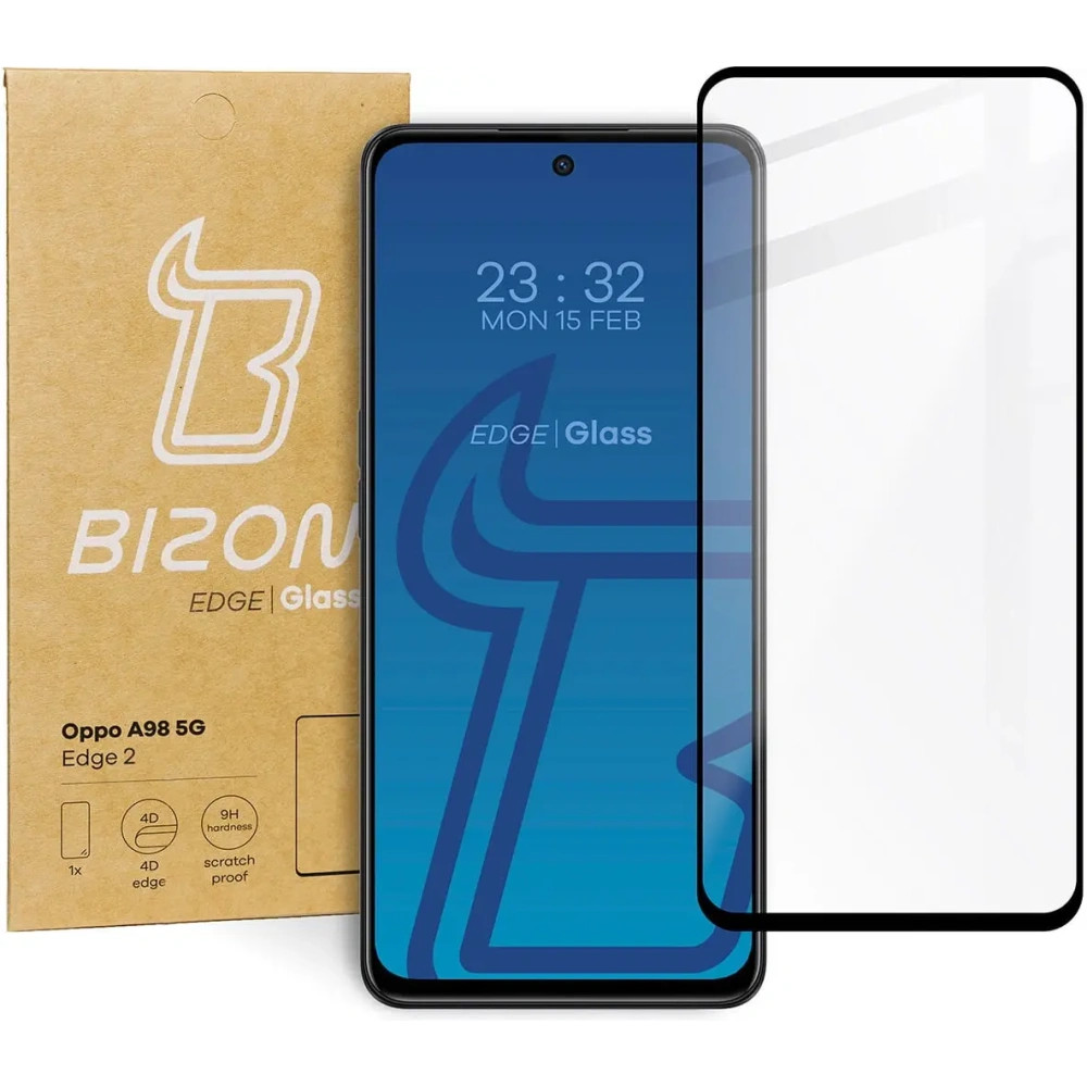 Szkło hartowane Bizon Glass Edge 2 do Oppo A98 czarne
