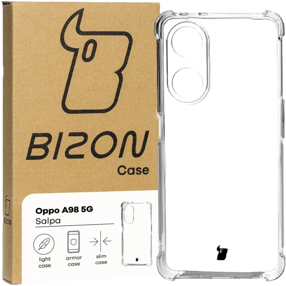 Elastyczne etui Bizon Case Salpa do Oppo A98 5G przezroczyste