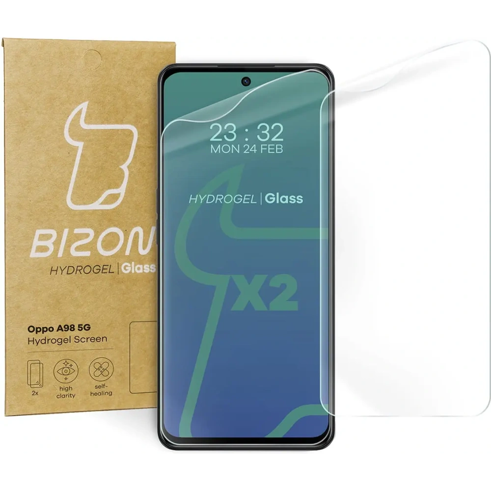 Folia hydrożelowa na ekran Bizon Glass Hydrogel do Oppo A98 [2 PACK]