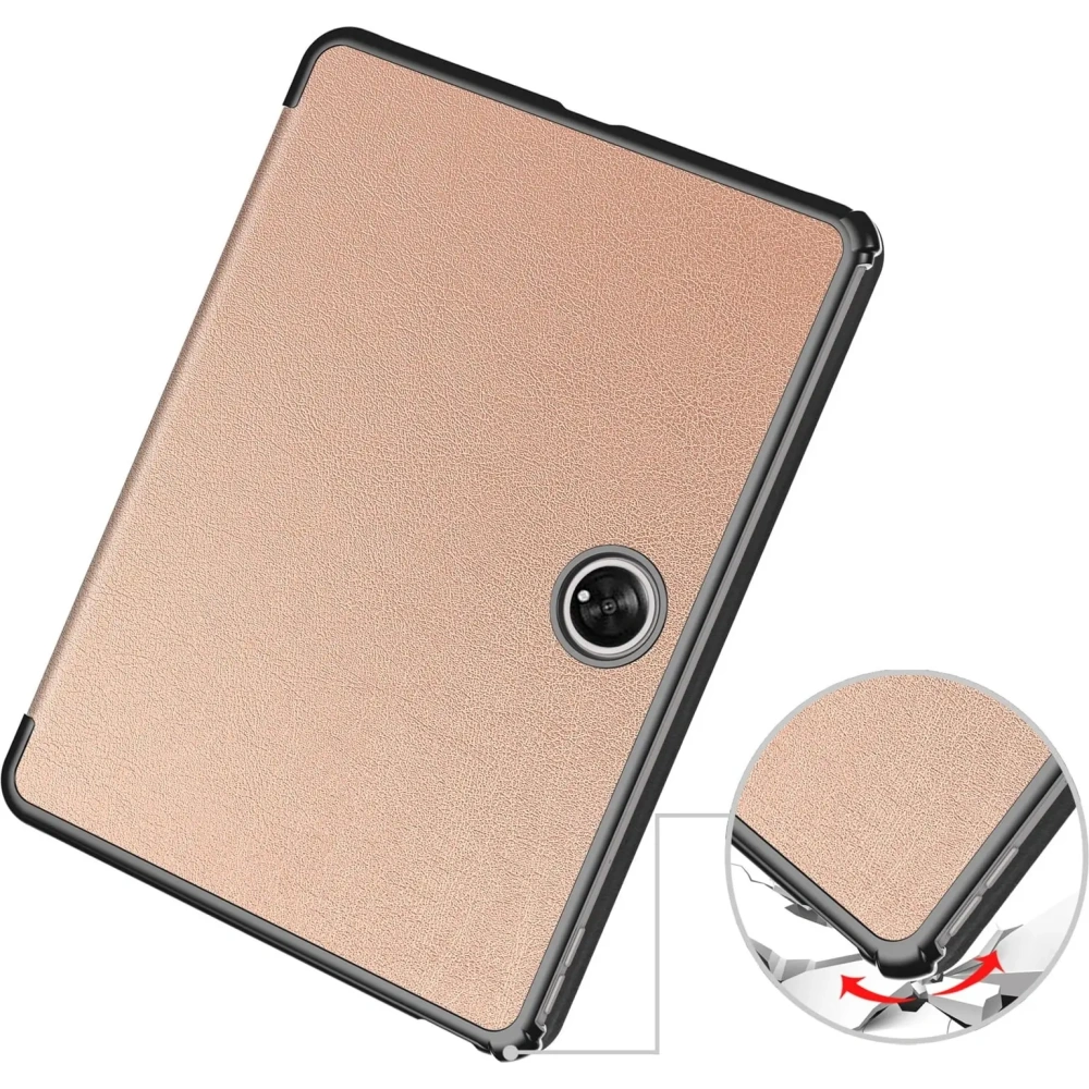 Etui Bizon Case Tab Croc do Oppo Pad 2 / OnePlus Pad różowozłote