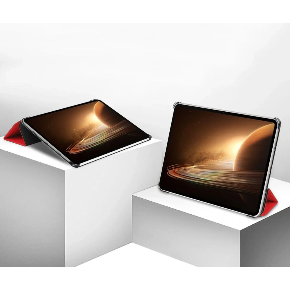 Etui Bizon Case Tab Croc do Oppo Pad 2 / OnePlus Pad czerwone