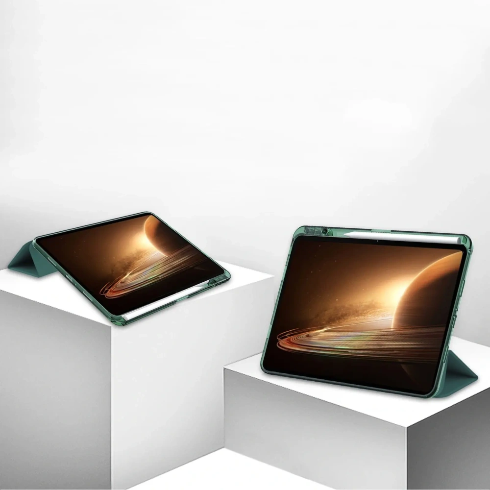 Etui Bizon Case Tab Clear Satin do Oppo Pad 2 / OnePlus Pad ciemnozielone