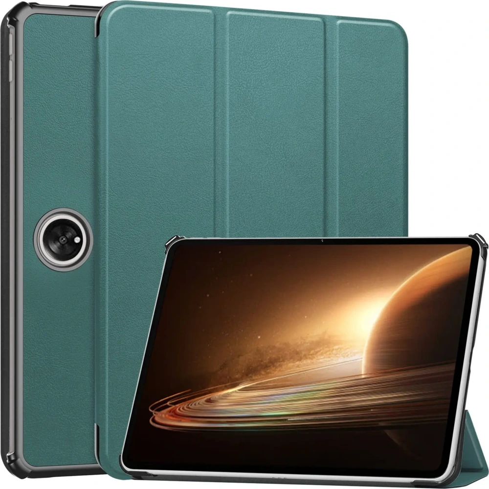 Etui Bizon Case Tab Croc do Oppo Pad 2 / OnePlus Pad ciemnozielone