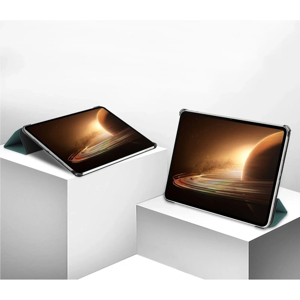 Etui Bizon Case Tab Croc do Oppo Pad 2 / OnePlus Pad ciemnozielone