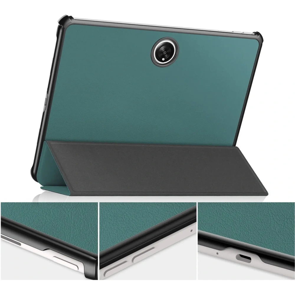 Etui Bizon Case Tab Croc do Oppo Pad 2 / OnePlus Pad ciemnozielone