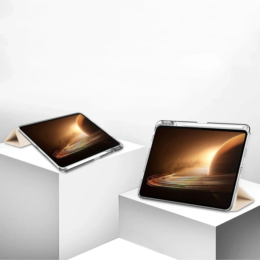 Etui Bizon Case Tab Clear Satin do Oppo Pad 2 / OnePlus Pad beżowe