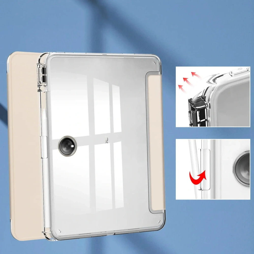 Etui Bizon Case Tab Clear Satin do Oppo Pad 2 / OnePlus Pad beżowe