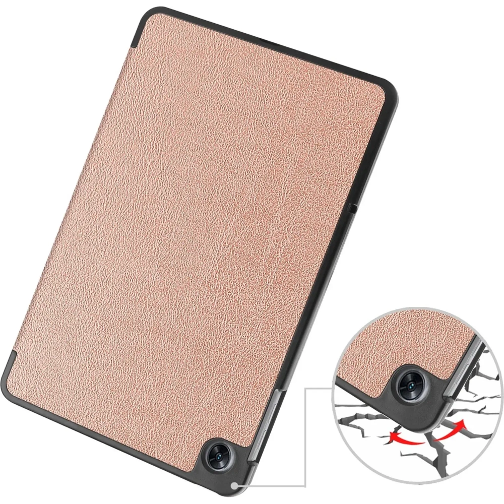 Etui Bizon Case Tab Croc do OPPO Pad Air różowozłote