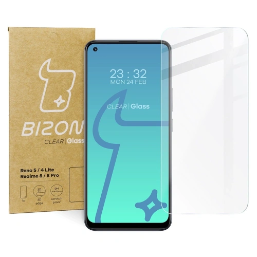 Kup Szkło hartowane Bizon Glass Clear do Oppo Reno 4 Lite / Oppo Reno 5 / Realme 8 / Realme 8 Pro - BIZ640 - {ean13} - Sklep Home Screen