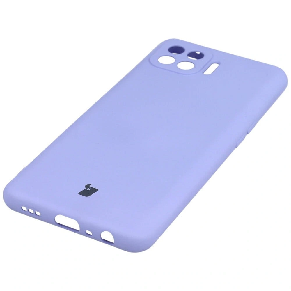 Etui Bizon Case Silicone do Oppo Reno 4 Lite jasnofioletowe