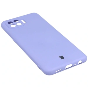 Etui Bizon Case Silicone do Oppo Reno 4 Lite jasnofioletowe