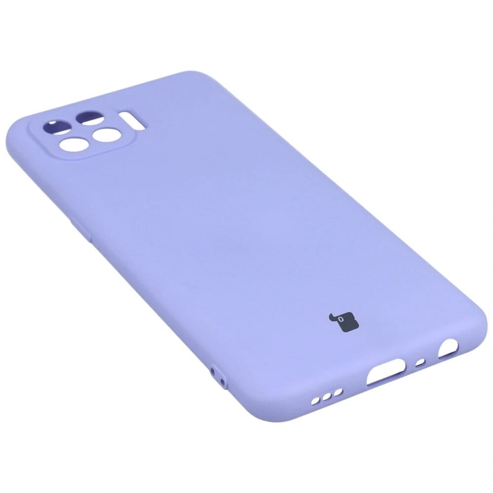 Etui Bizon Case Silicone do Oppo Reno 4 Lite jasnofioletowe