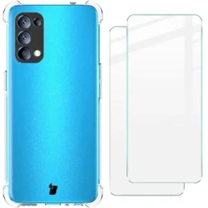 Bizon Case Clear Pack case + 2x screen glass Oppo Reno 5 5G clear