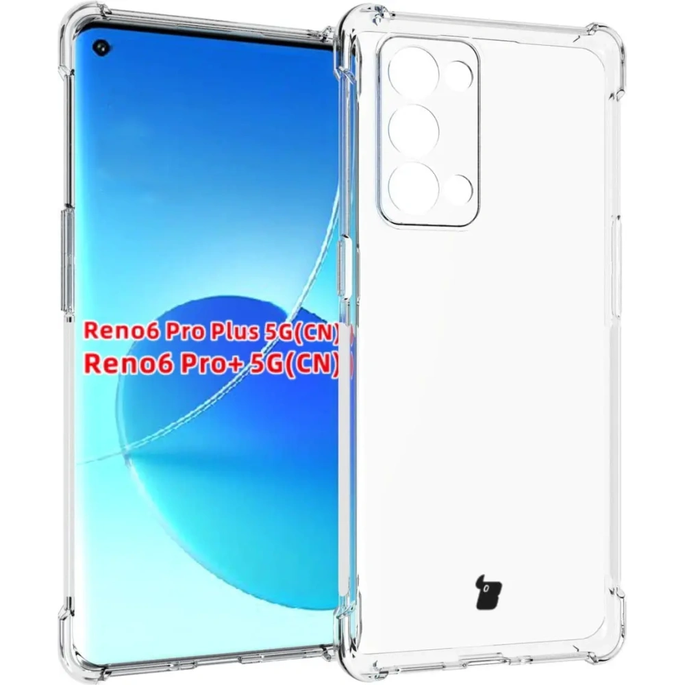 Etui + 2x folia Bizon Case Clear Pack do Oppo Reno 6 Pro 5G przezroczyste