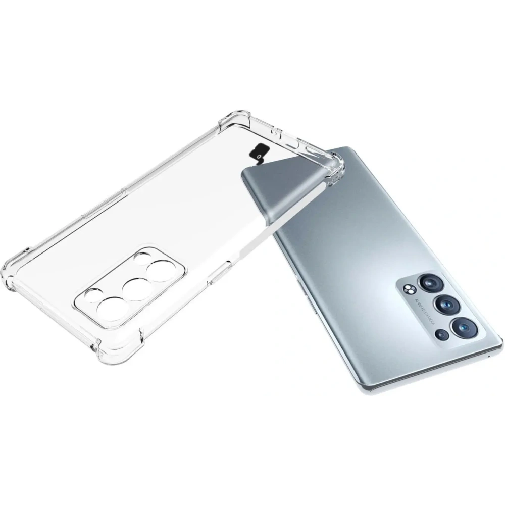 Etui + 2x folia Bizon Case Clear Pack do Oppo Reno 6 Pro 5G przezroczyste