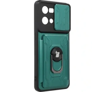 Kup Etui Bizon Case Camshield Card Slot Ring do Oppo Reno 7 4G zielone - BIZ657 - {ean13} - Sklep Home Screen