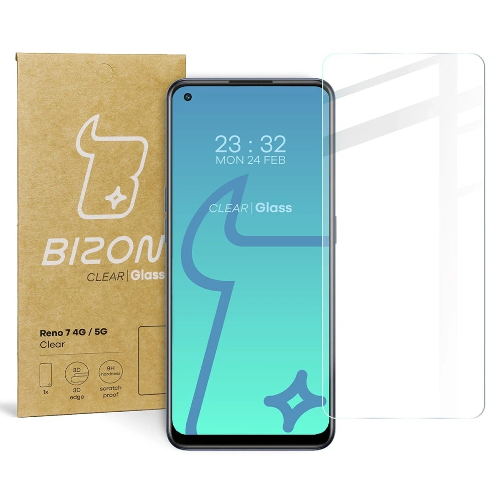 Szkło hartowane Bizon Glass Clear do Oppo Reno 7 4G/5G