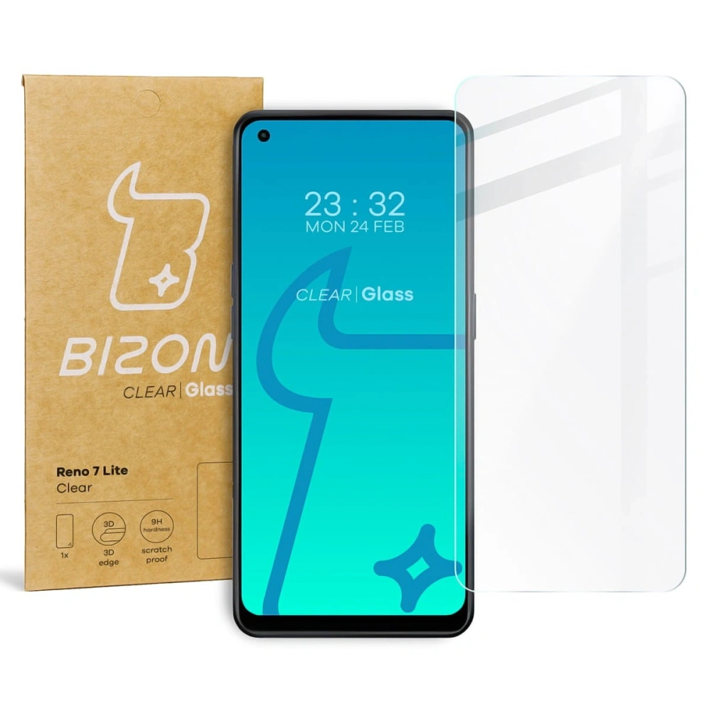 Szkło hartowane Bizon Glass Clear do Oppo Reno 7 Lite