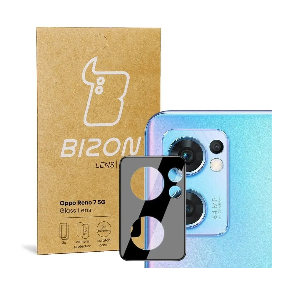 Szkło na aparat Bizon Glass Lens do Oppo Reno 7 5G [2 PACK]