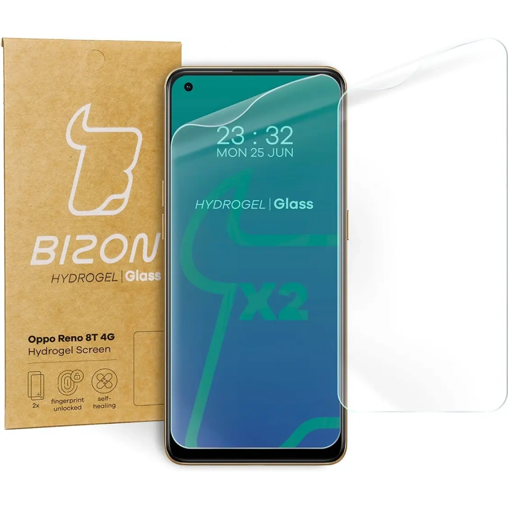 Folia hydrożelowa na ekran Bizon Glass Hydrogel do Oppo Reno 8T 4G [2 PACK]