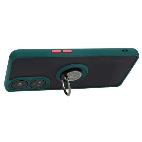 Kup Bizon Case Hybrid Ring Oppo Reno8 T rauchig mit einem dunkelgrünen Rahmen - BIZ667 - {ean13} - Sklep Home Screen