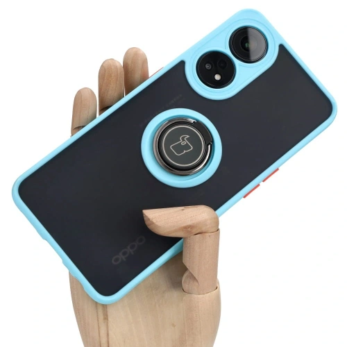 Kup Pouzdro s úchopem na prst Bizon Case Hybrid Ring pro Oppo Reno8 T kouřové s světle modrým rámečkem. - BIZ668 - {ean13} - Sklep Home Screen