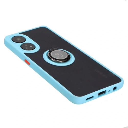 Kup Pouzdro s úchopem na prst Bizon Case Hybrid Ring pro Oppo Reno8 T kouřové s světle modrým rámečkem. - BIZ668 - {ean13} - Sklep Home Screen