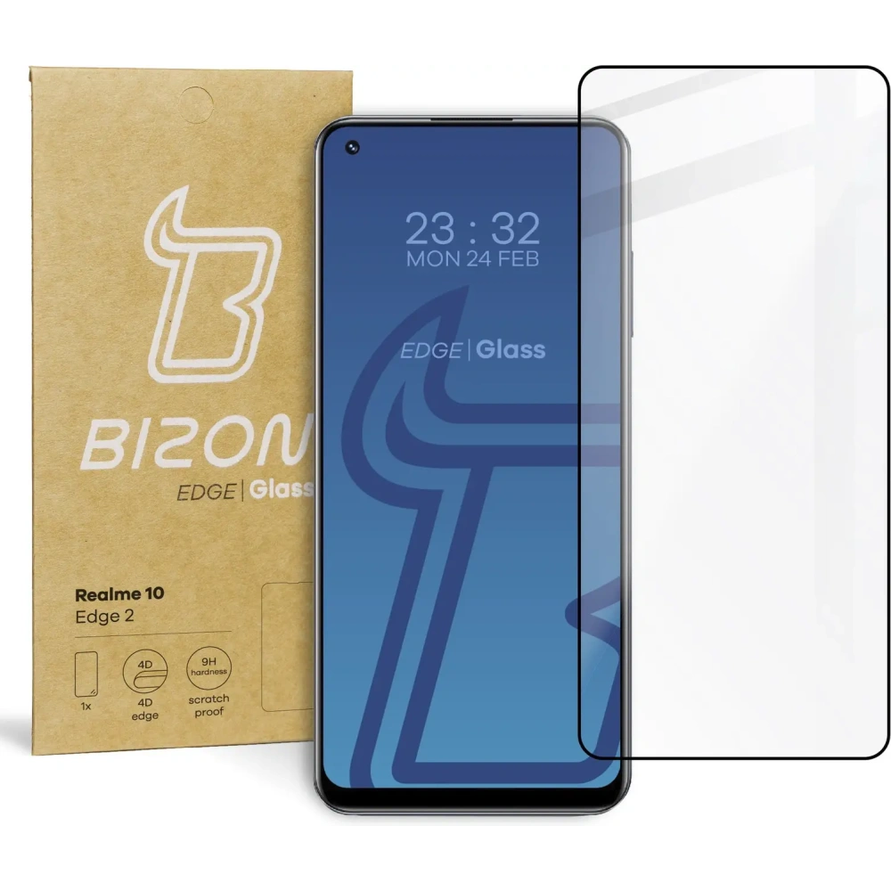 Szkło hartowane Bizon Glass Edge 2 do Realme 10 4G czarne