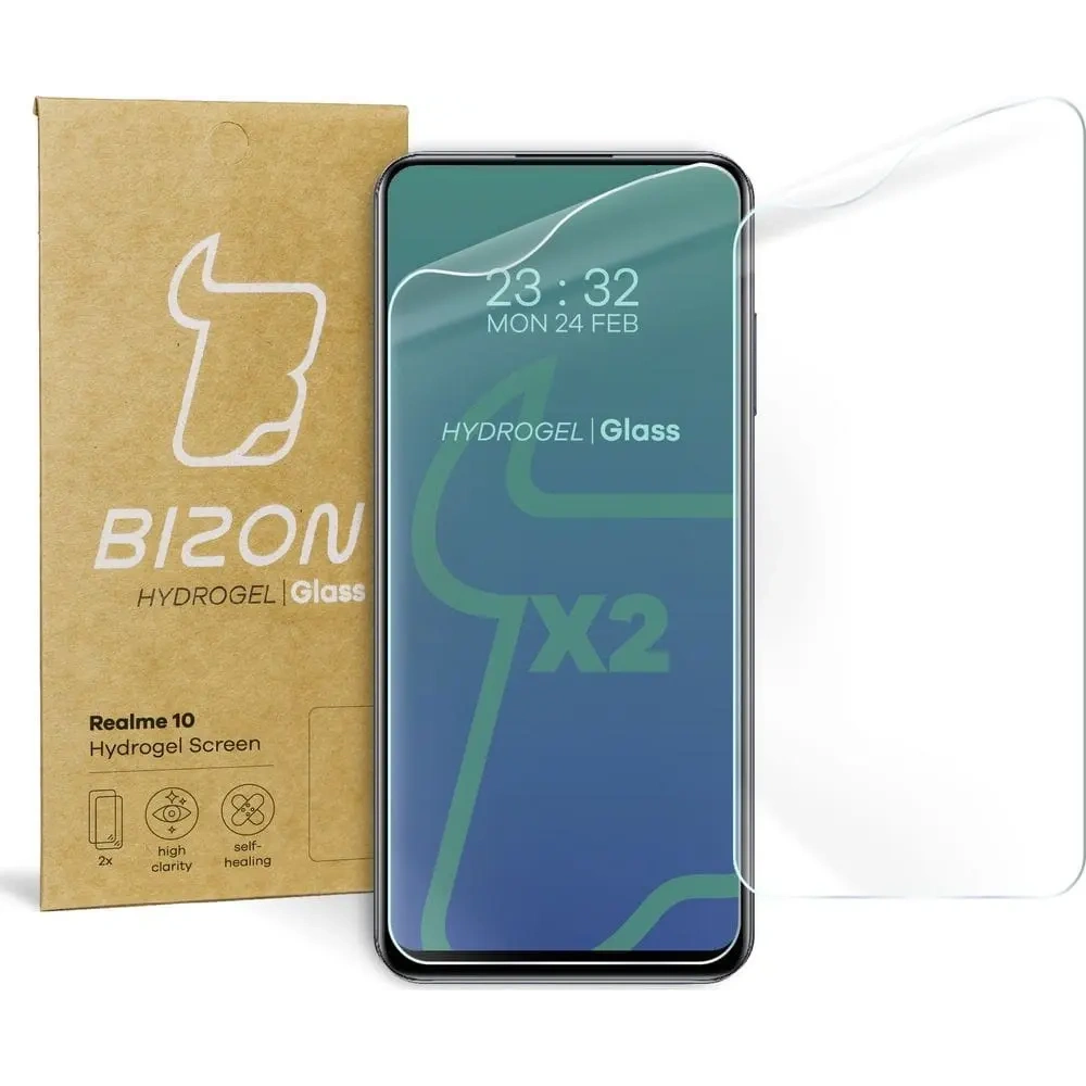 Folia hydrożelowa na ekran Bizon Glass Hydrogel do Realme 10 4G [2 PACK]