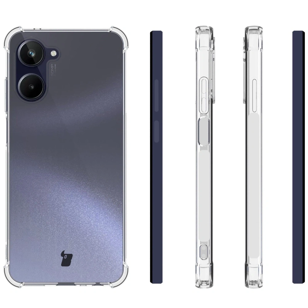 Etui + 2x szkło na ekran Bizon Case Clear Pack do Realme 10 4G przezroczyste