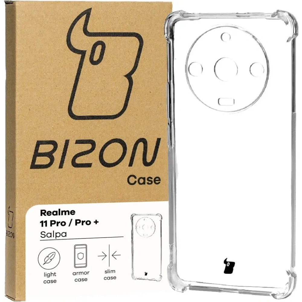 Elastyczne etui Bizon Case Salpa do Realme 11 Pro / 11 Pro+ przezroczyste