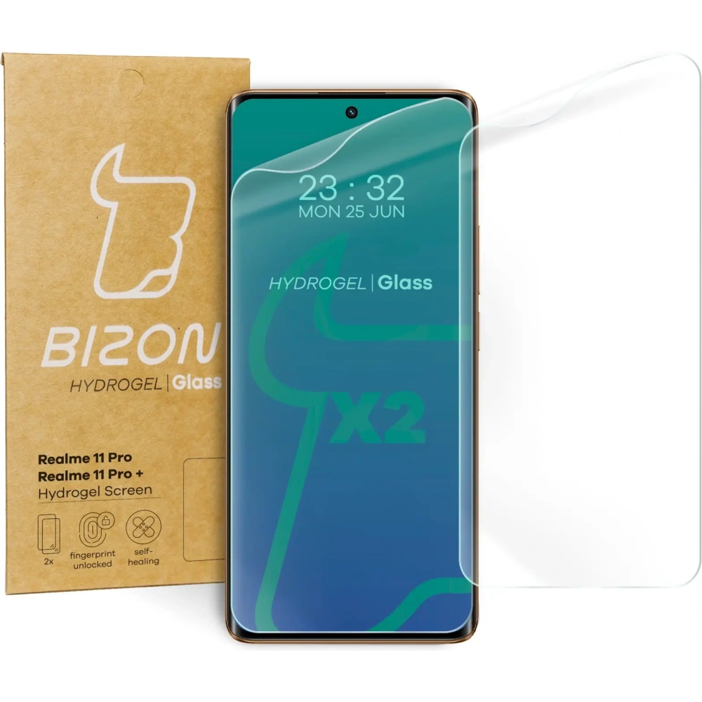 Folia hydrożelowa na ekran Bizon Glass Hydrogel do Realme 11 Pro / 11 Pro + [2 PACK]