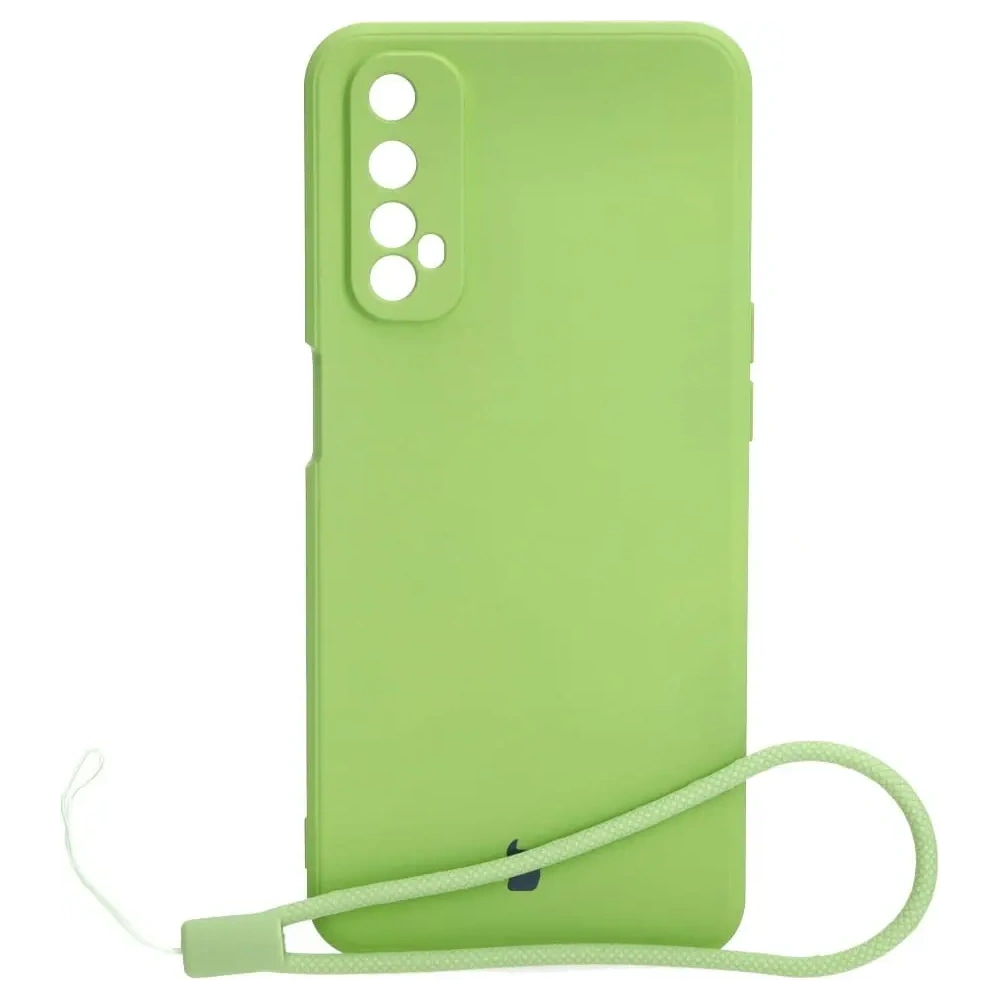 Etui Bizon Case Silicone Sq do Realme 7 jasnozielone