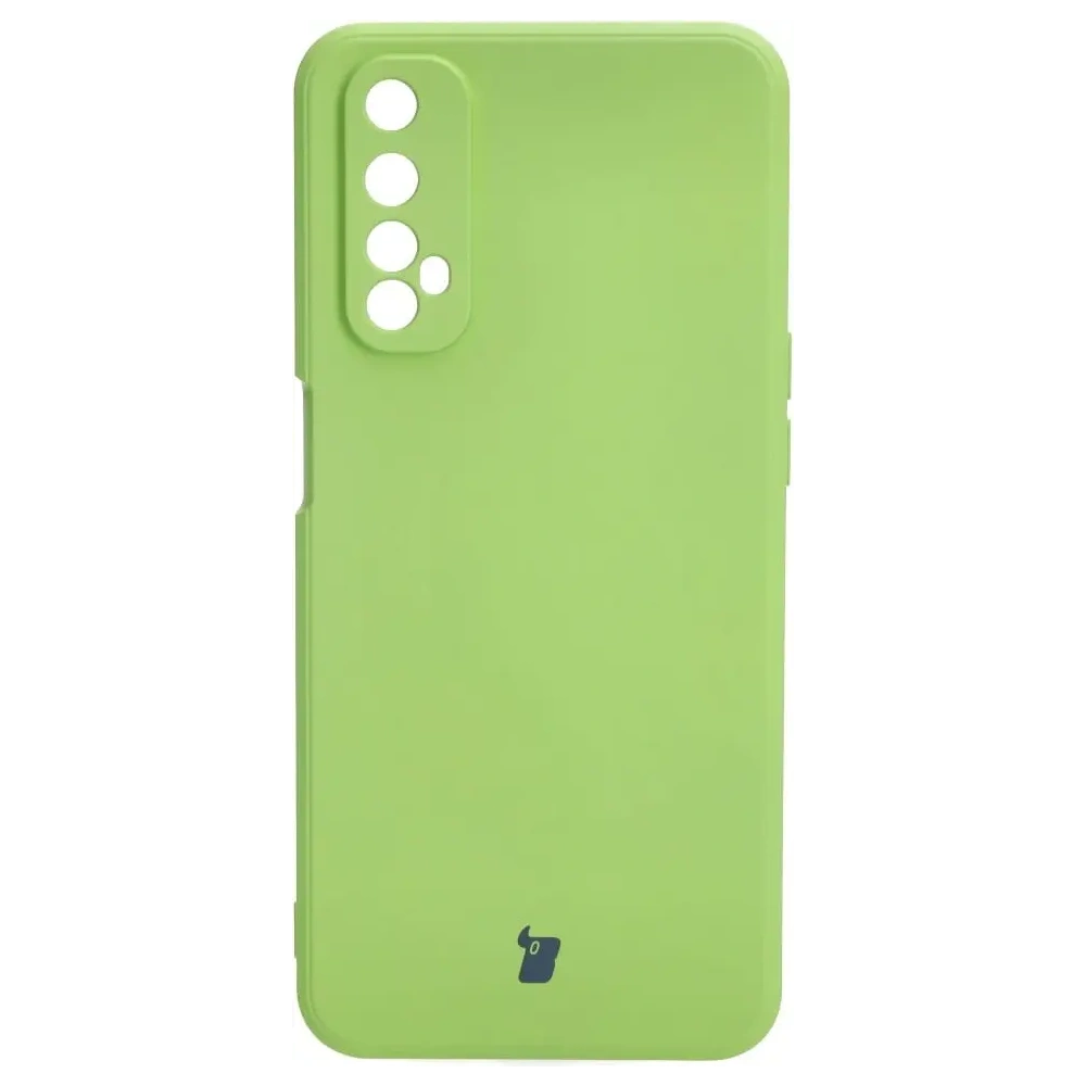 Etui Bizon Case Silicone Sq do Realme 7 jasnozielone