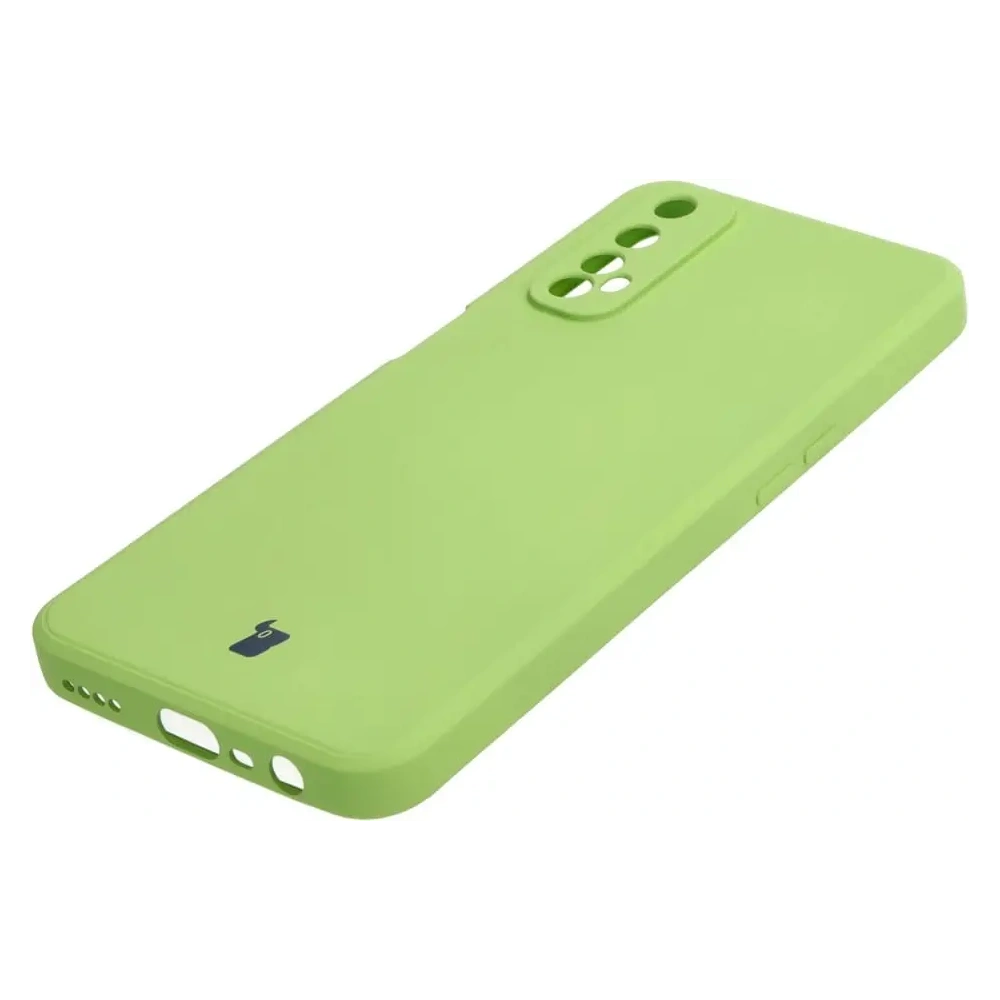 Etui Bizon Case Silicone Sq do Realme 7 jasnozielone
