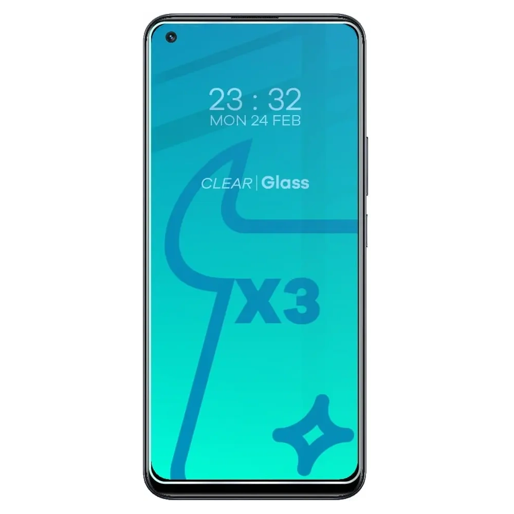 Szkło hartowane Bizon Glass Clear - 3 szt. + obiektyw Realme 8 / 8 Pro
