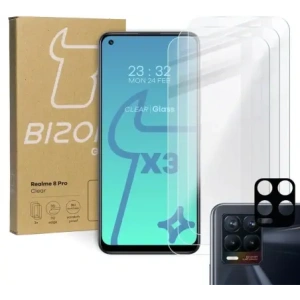Kup Zesílené sklo Bizon Glass Clear - 3 ks + objektiv Realme 8 Pro - BIZ689 - {ean13} - Sklep Home Screen