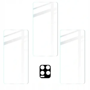 Kup Bizon Sticlă Clară din sticlă călită - 3 buc. + sticlă lentilă Realme 8 Pro - BIZ689 - {ean13} - Sklep Home Screen