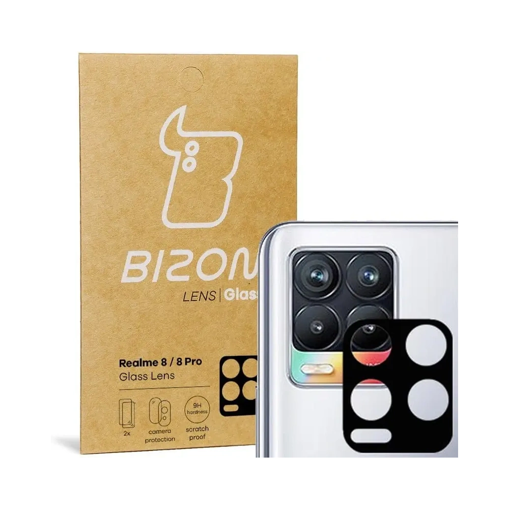 Szkło na aparat Bizon Glass Lens do Realme 8 4G / 8 Pro [2 PACK]