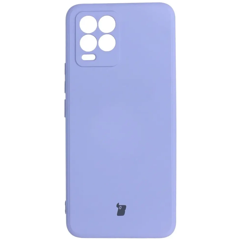 Etui Bizon Case Silicone do Realme 8 / 8 Pro jasnofioletowe