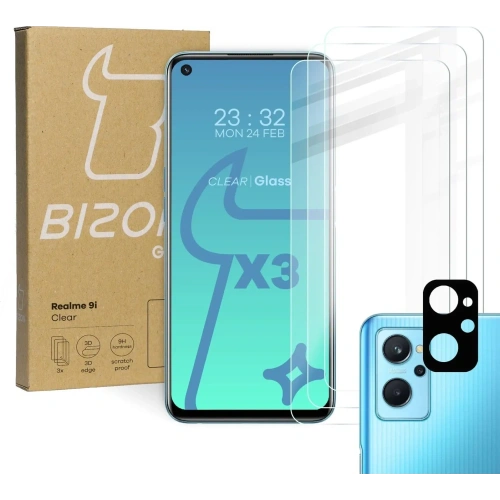 Kup Bizon üveg tiszta edzett üveg - 3 db. + lencseüveg Realme 9i-hez - BIZ711 - {ean13} - Sklep Home Screen