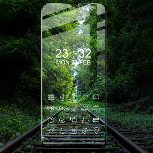 Kup Bizon Glass Edge gehärtetes Glas - [2 PACK] + Linsenschutz Realme C31 schwarz - BIZ714 - {ean13} - Sklep Home Screen