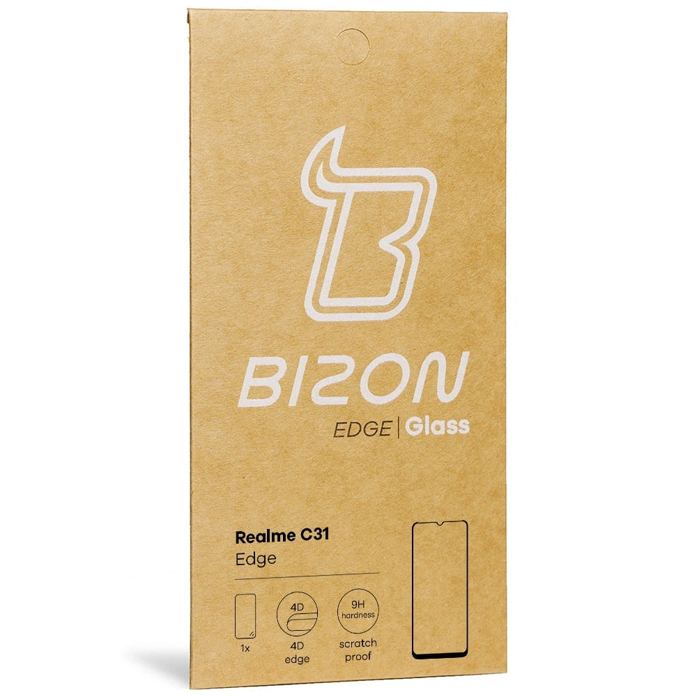 Szkło hartowane Bizon Glass Edge do Realme C31 czarne
