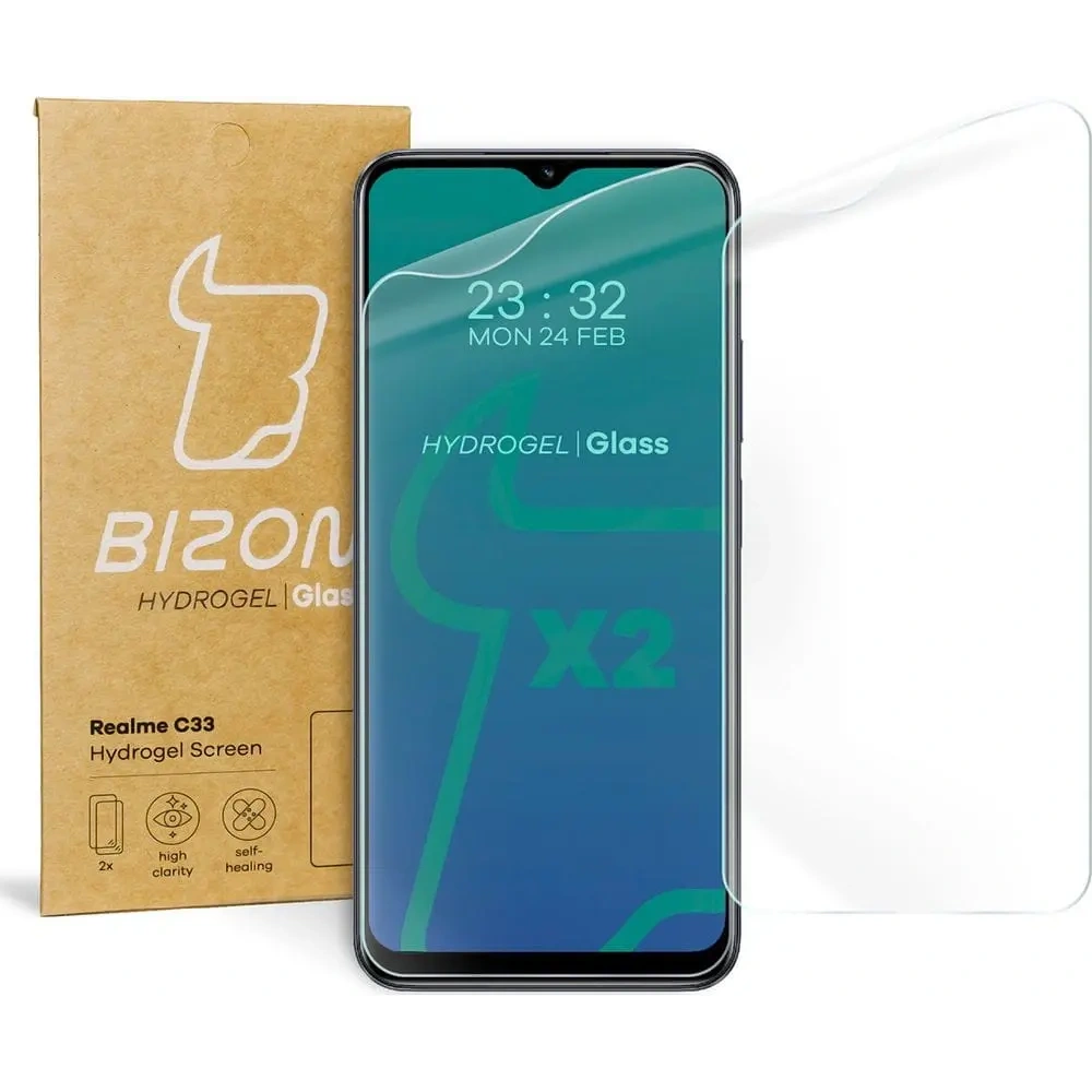 Folia hydrożelowa na ekran Bizon Glass Hydrogel do Realme C33 [2 PACK]